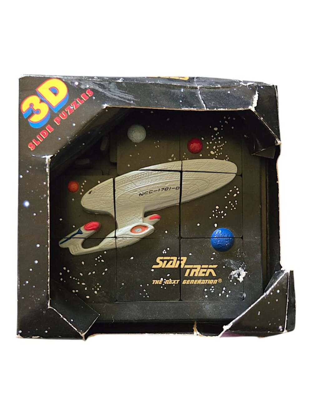 Vintage 1995 DaMert Star Trek TNG USS Enterprise NCC 1701 D 3D Slide Puzzle NIB